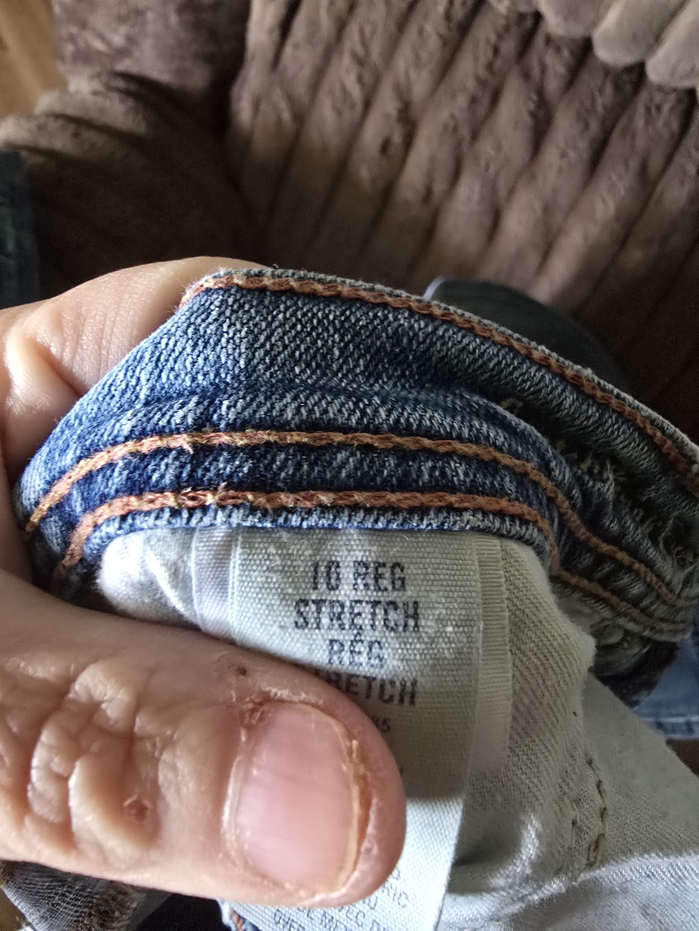 Two Pairs of Distressed Blue Denim Jeans American Eagle - Picture 5 of 5